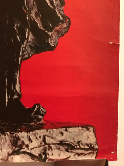 Daumier Scultore, vintage lithographic exhibition  poster, 1961