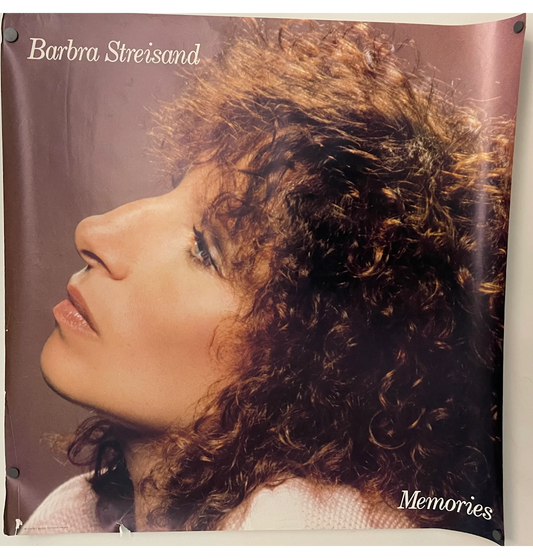 Barbra Streisand Memories, vintage album promotional music poster, 1981