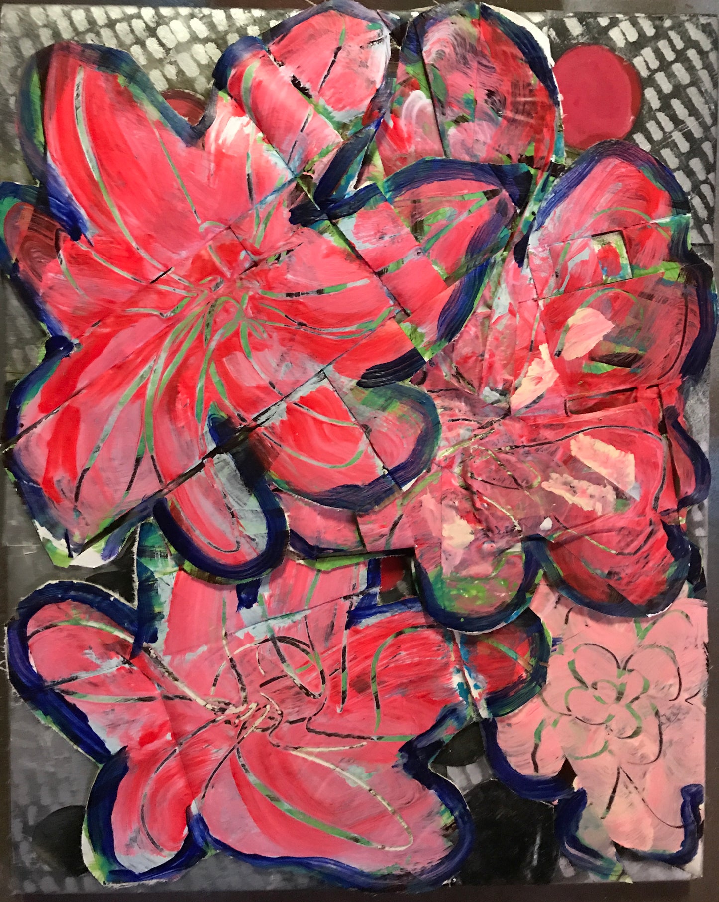 Garden Variety. 4, original painting collage, 2018