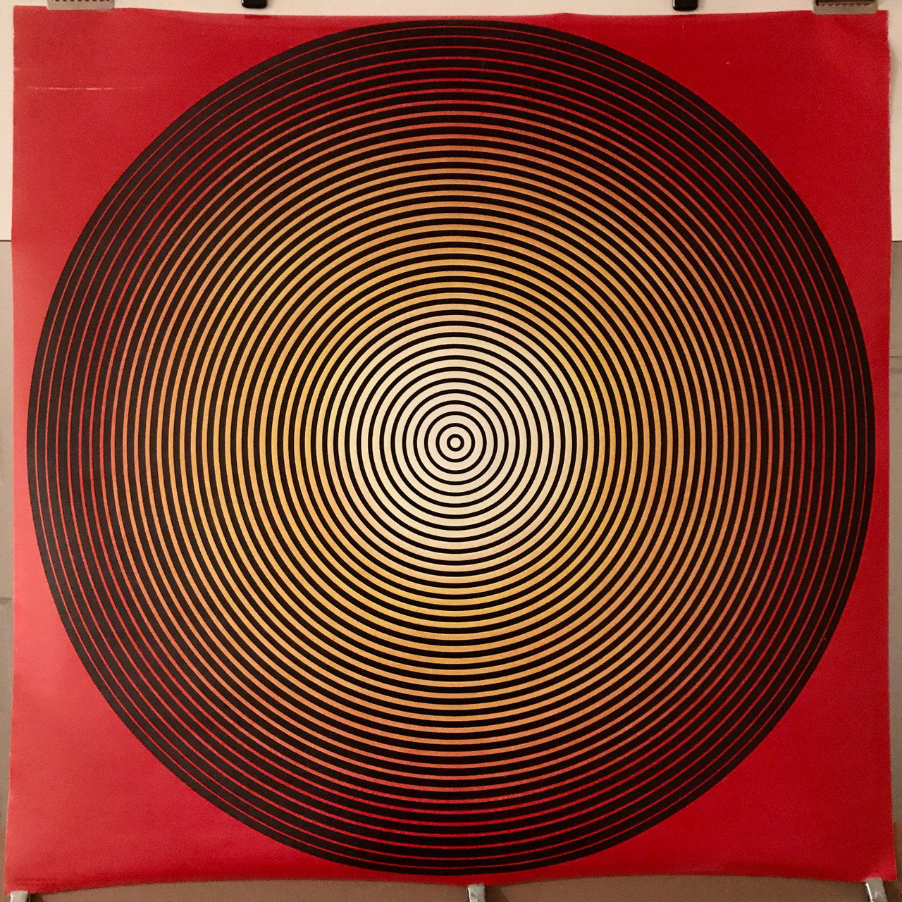 Concentric Circles, vintage Op Art psychedelic poster, Personality Posters Mfg., d.1967