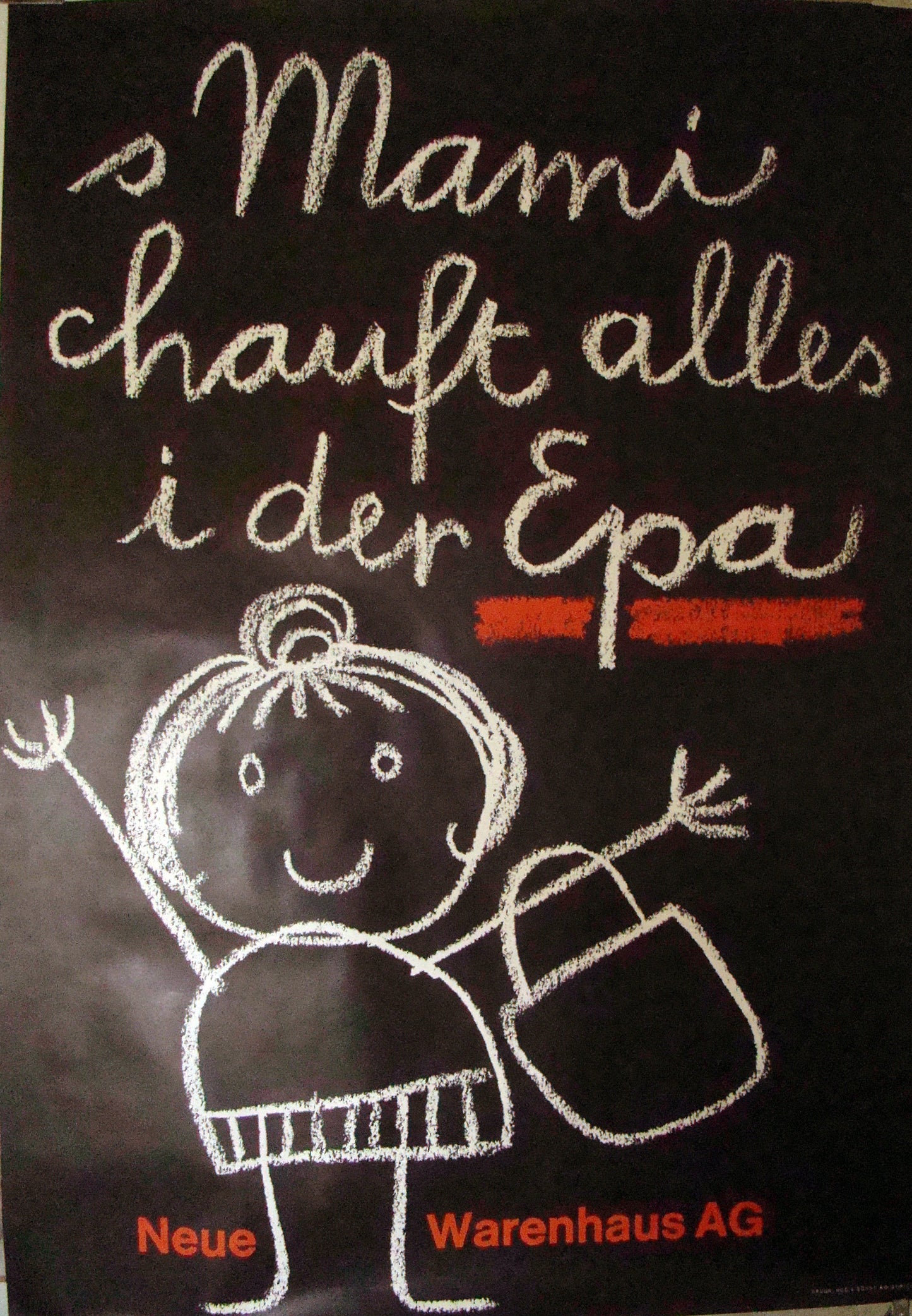 EPA - S'Mami Chauft Alles i der Epa, vintage shopping mall advertisement, 1963