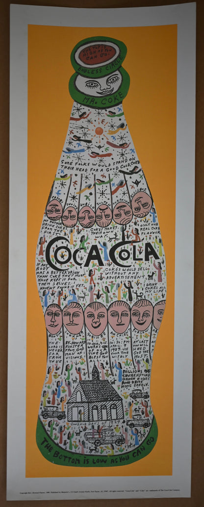 Coca Cola, The Bottom is Low As You Can Go, by Rev. Howard Finster, 1989