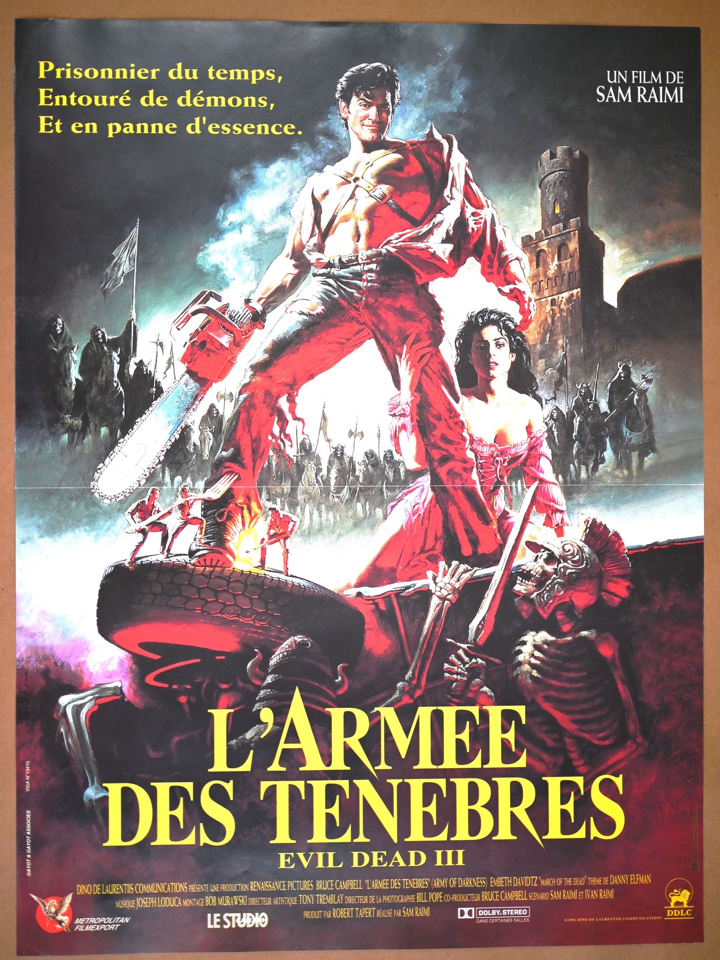 L'Armee des Tenebres (Evil Dead lll), French film poster release, 1992