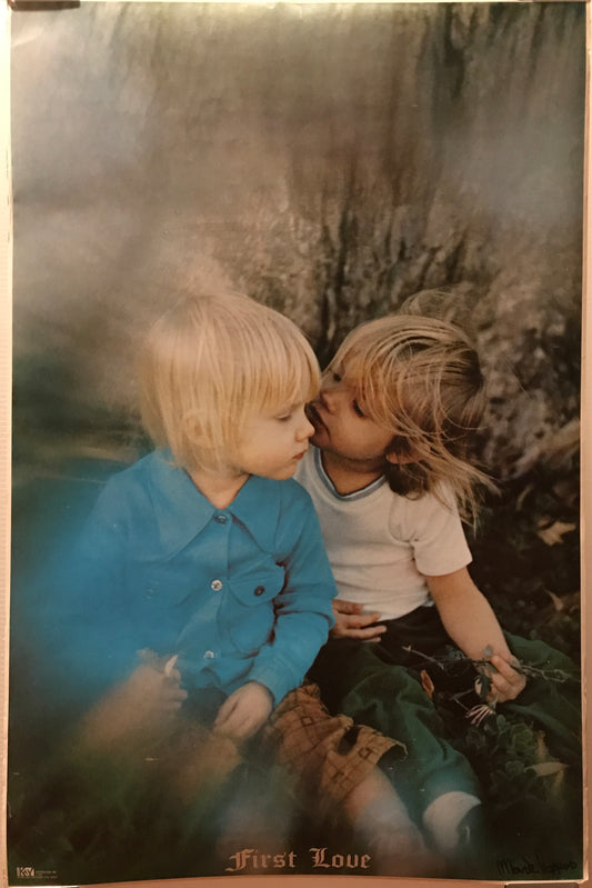 First Love, vintage inspirational poster, photo by Mark Boppos, 1971