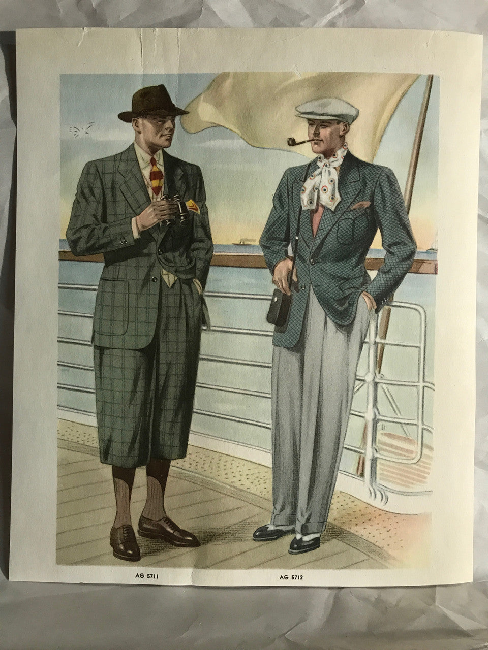 AMERICAN GENTLEMAN FASHIONS, Fall and Winter 1937-1938 (5 prints)