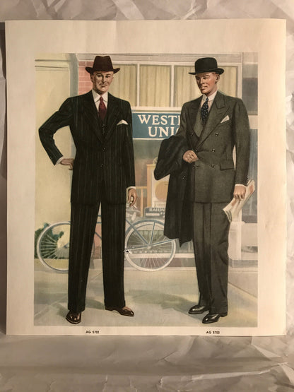 AMERICAN GENTLEMAN FASHIONS, Fall and Winter 1937-1938 (5 prints)