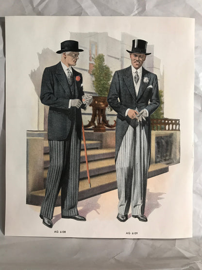 AMERICAN GENTLEMAN FASHIONS, Fall and Winter 1939-1940 (6 prints)