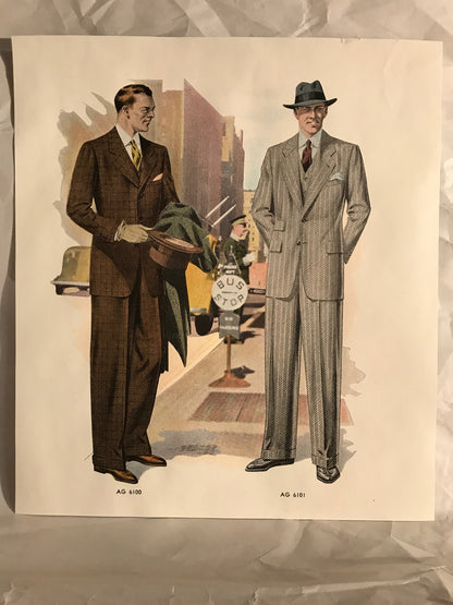 AMERICAN GENTLEMAN FASHIONS, Fall and Winter 1939-1940 (6 prints)