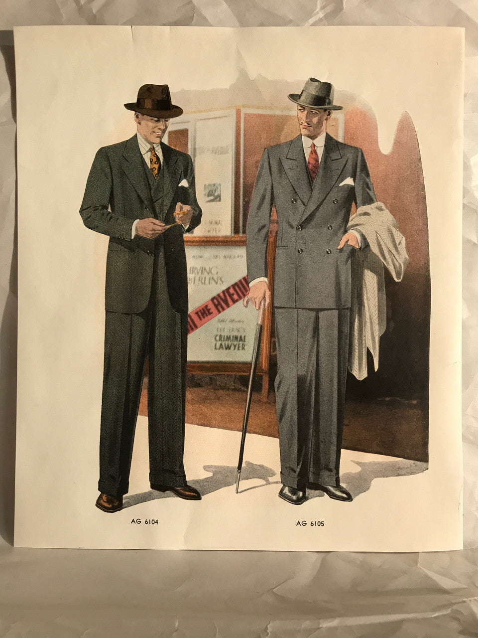 AMERICAN GENTLEMAN FASHIONS, Fall and Winter 1939-1940 (6 prints)