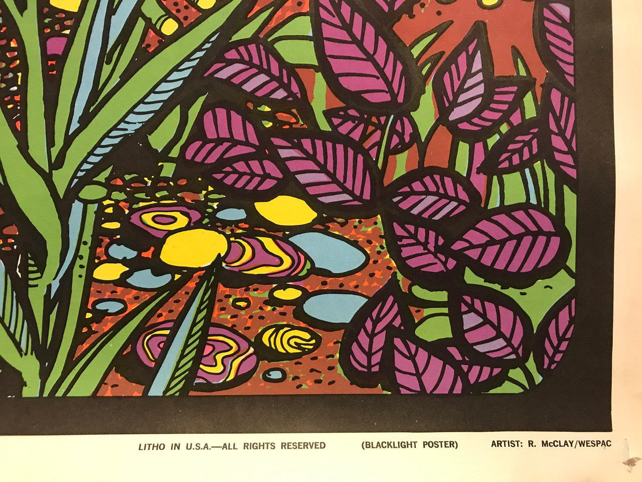 Garden Gem, vintage blacklight poster, 1969