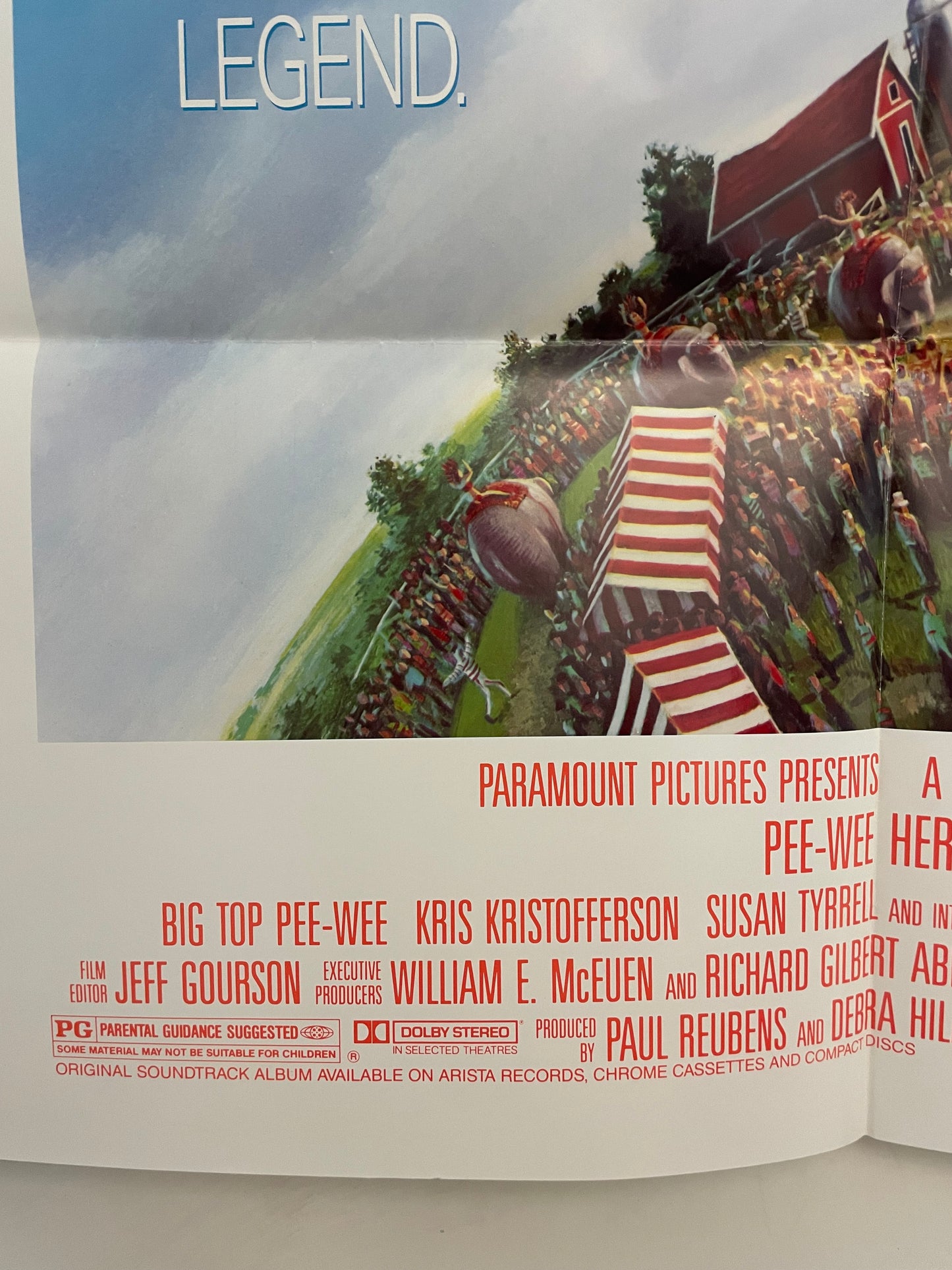 Big Top Pee-Wee, vintage Film Poster, 1988