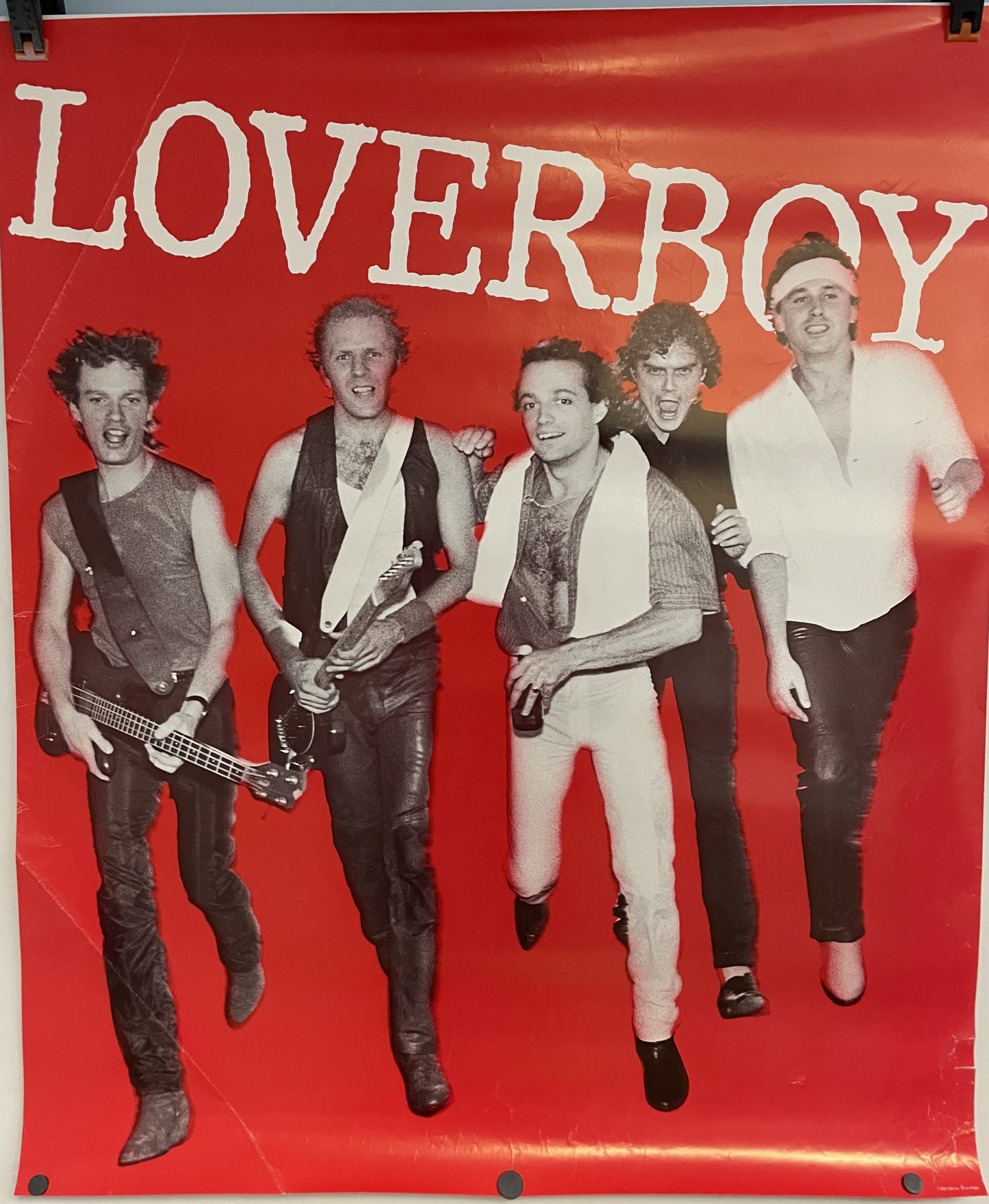 Loverboy - Get Lucky, promotional music poster, 1981