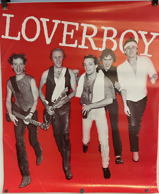 Loverboy - Get Lucky, promotional music poster, 1981