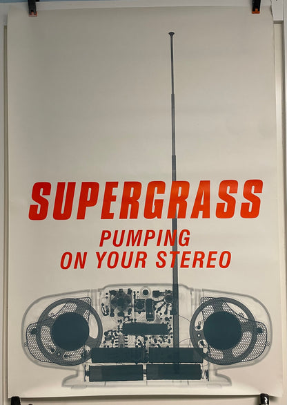 Supergrass - Pumping Up Your Stereo, promo music poster, 1999