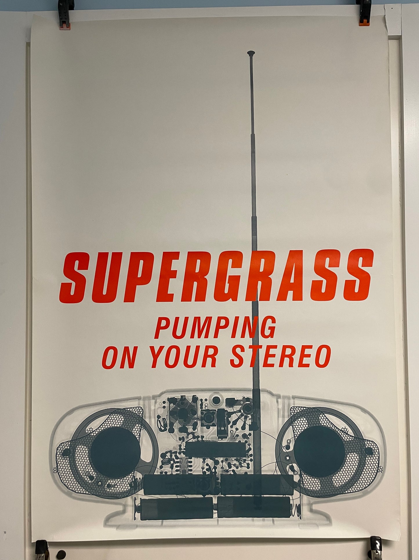 Supergrass - Pumping Up Your Stereo, promo music poster, 1999