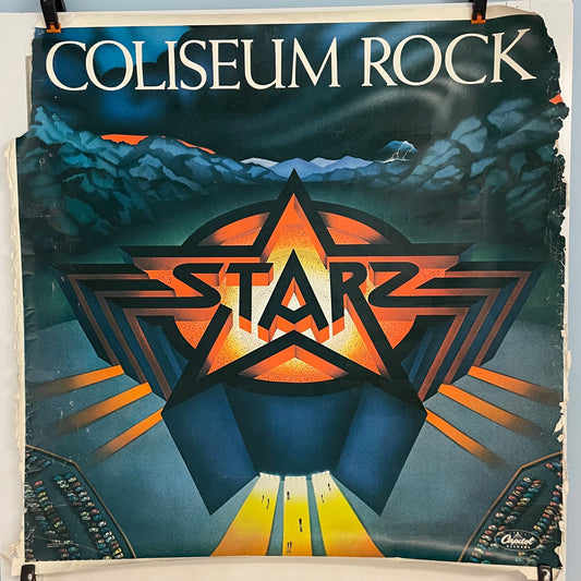 Starz Coliseum Rock, vintage studio album promotional poster, 1978