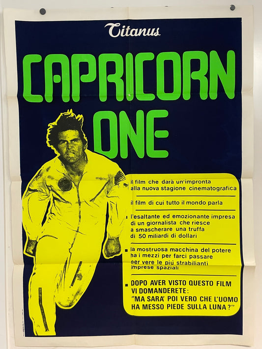 Capricorn One, vintage Italian Film Poster, 1977