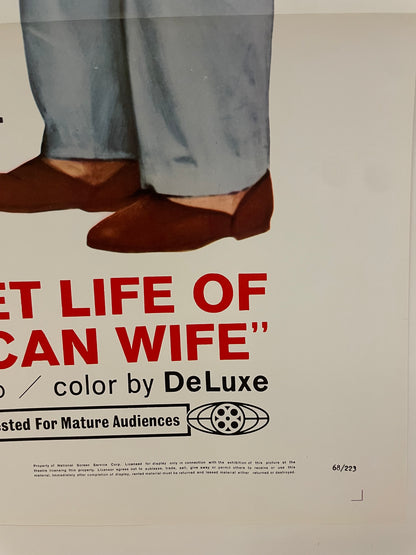 The Secret Life Of An American Wife, Original Film Poster 1968