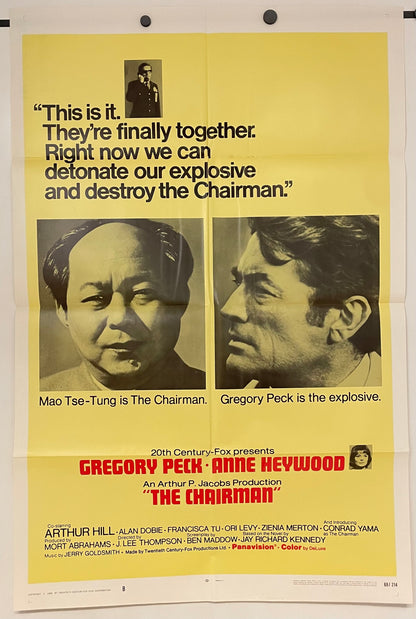 The Chairman, Original Film Poster, 1969, 20th Century Fox