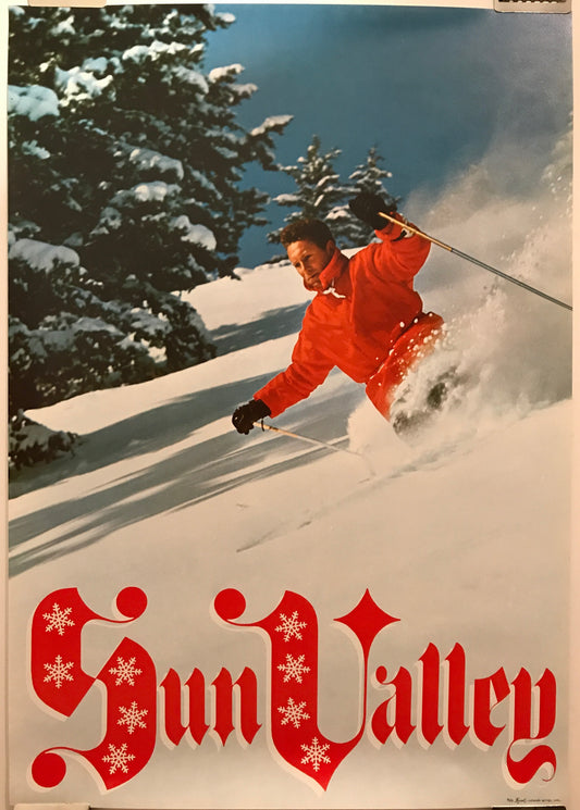 Sun Valley, original and vintage ski poster, c.1960s