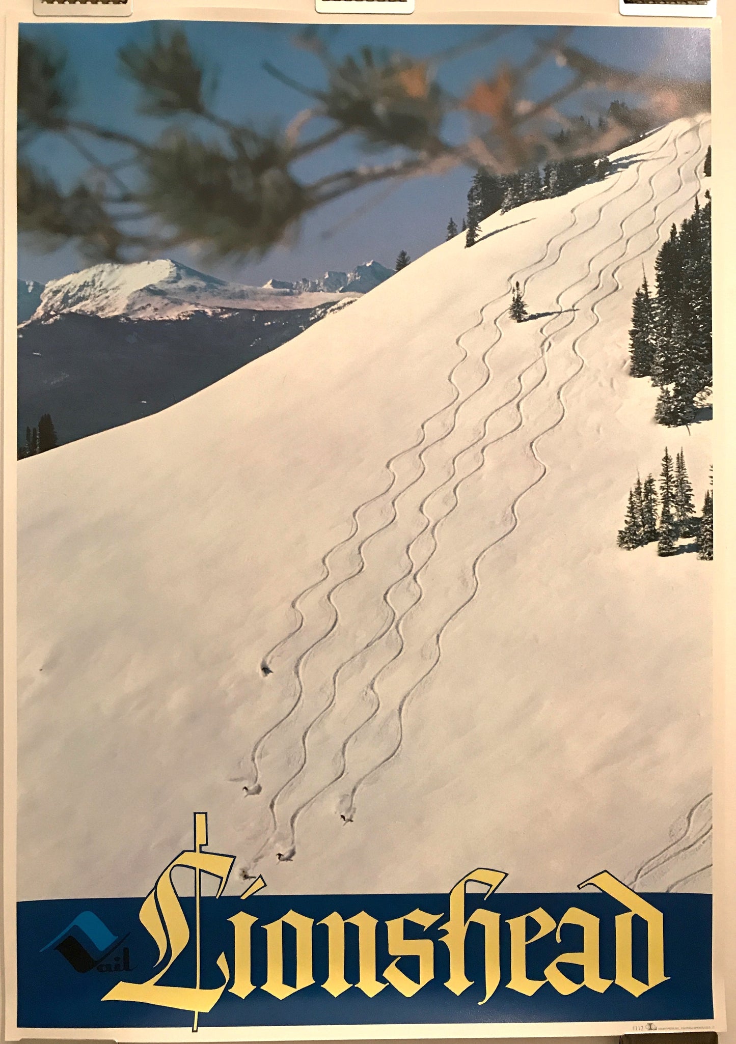 Vail Lionshead, original and vintage ski poster, c.1960s