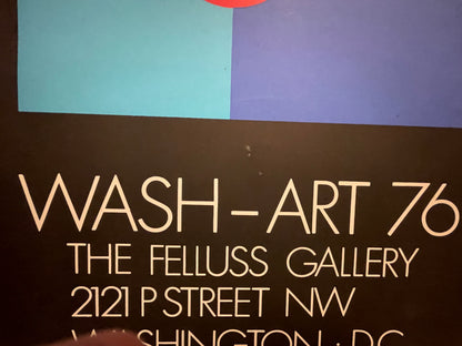 Wash-Art 76, vintage exhibition poster, 1976