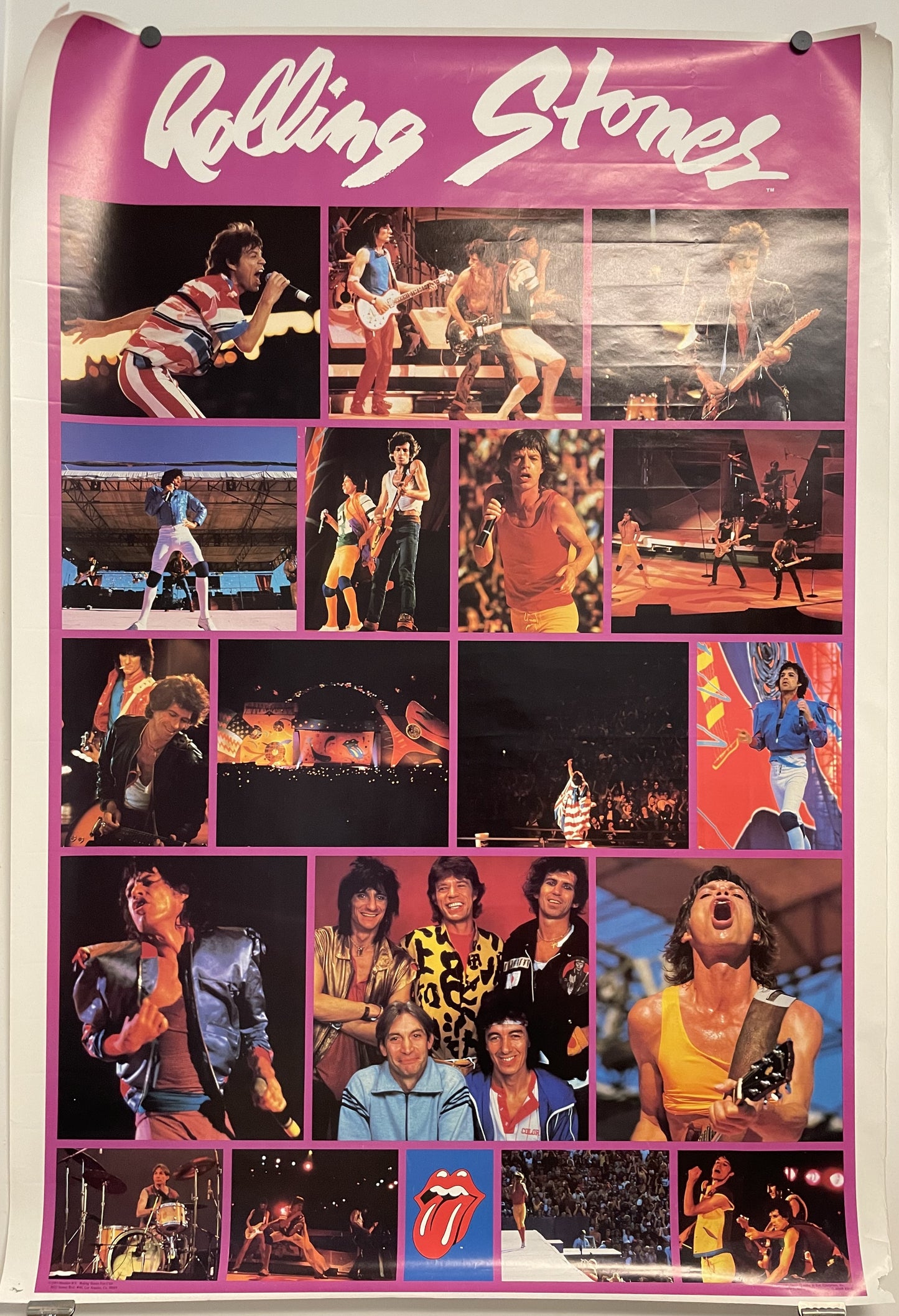 The Rolling Stones, fan club music poster, 1983