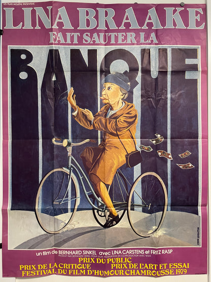 Lina Braake - Fait Sauter la Banque, vintage French film poster, c.1979