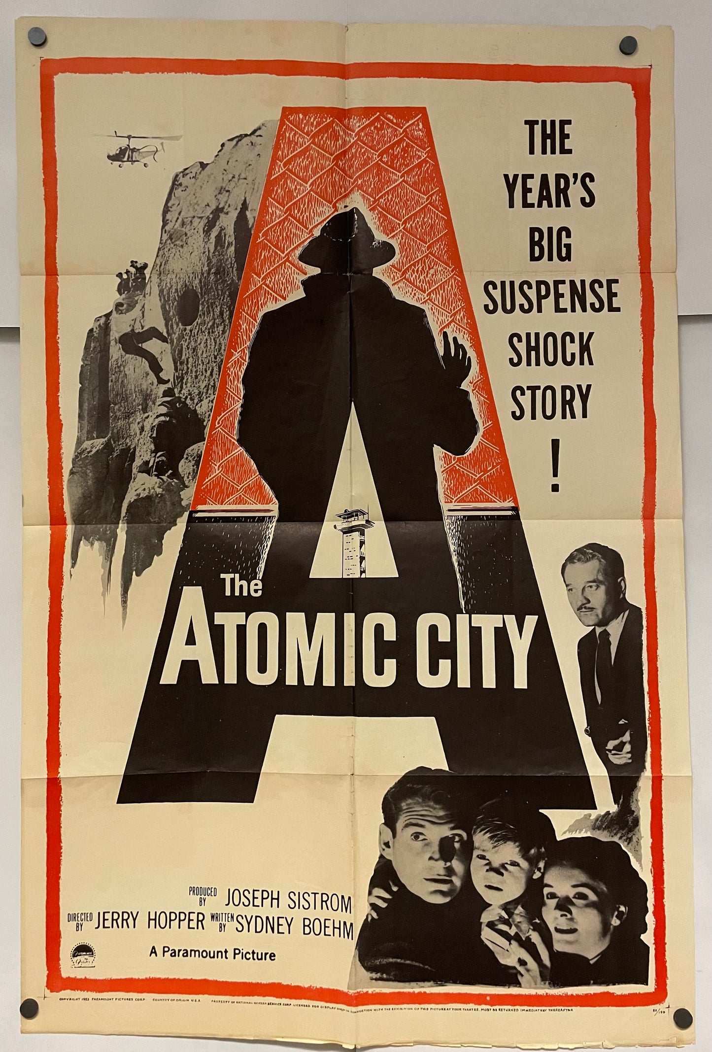 The Atomic City, vintage film poster, 1952