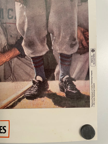 Norman Rockwell Art Poster for Kellogg's Bran Flakes 1991 Dugout