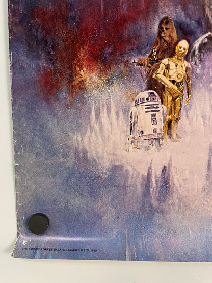 Empire Strikes Back Original Vintage Exclusive Fan Club Special Edition Poster 1980