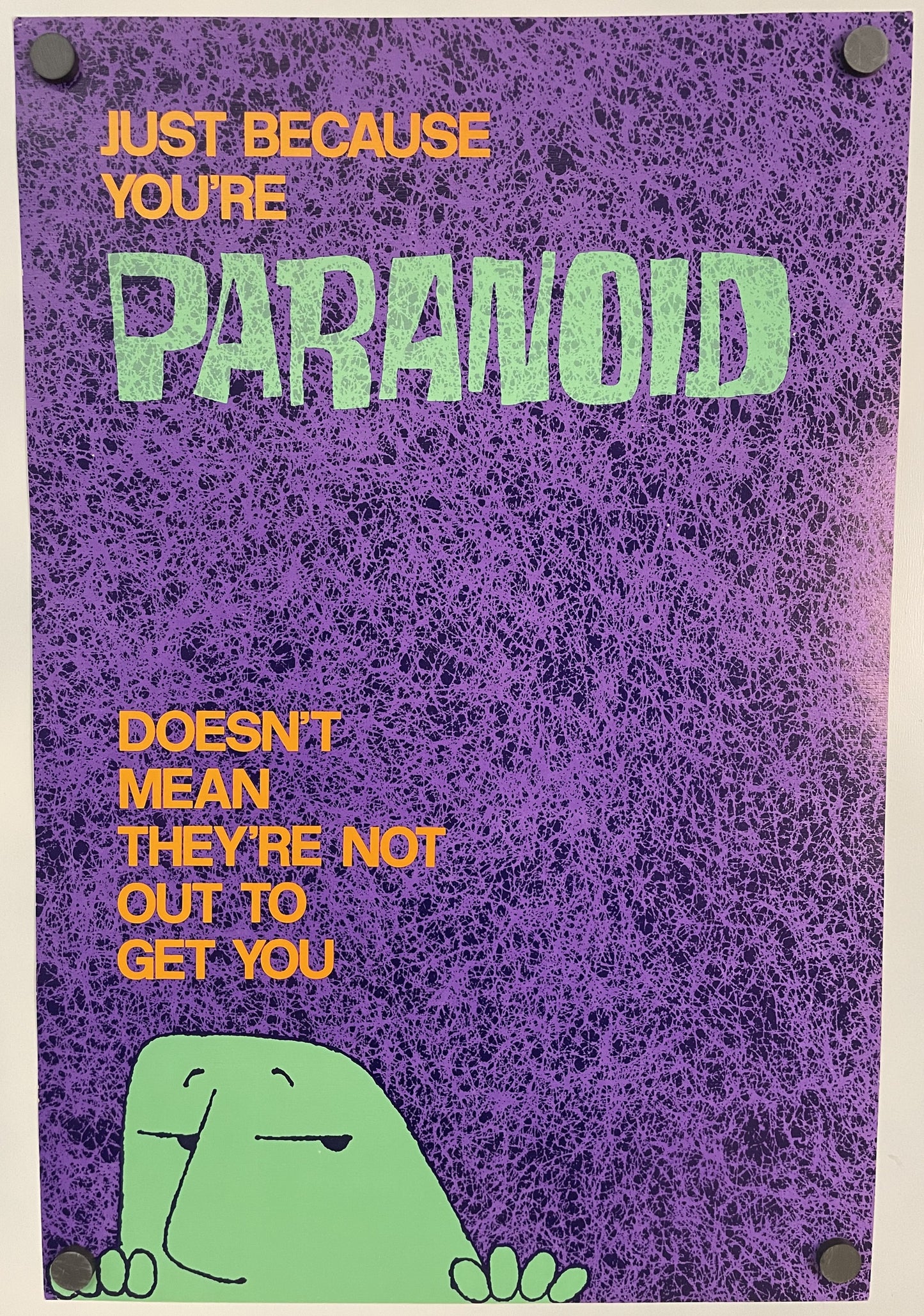 Just Because You're Paranoid, Vintage Argus Communications Motivational Poster, 1973 #679