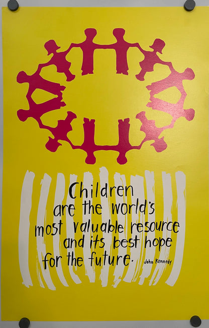 Children Are The World's Most Valuable Resource, Original Argus Communications Motivational Poster, by Patricia Ellen Ricci