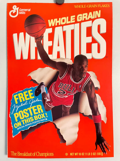 Vintage Michael Jordan Whole Grain Wheaties poster (Part A), 1989