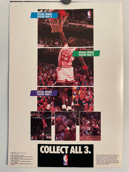 Vintage Michael Jordan Whole Grain Wheaties poster (Part A), 1989