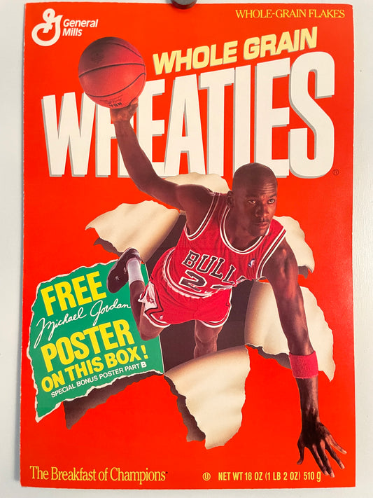 Vintage Michael Jordan Whole Grain Wheaties poster (Part B), 1989