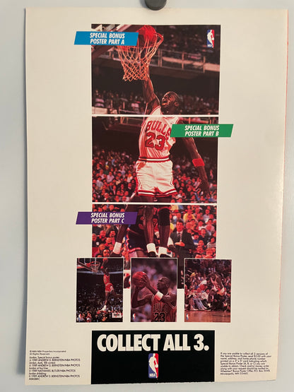 Vintage Michael Jordan Whole Grain Wheaties poster (Part B), 1989