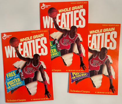 Michael Jordan Whole Grain Wheaties poster (set of three posters), 1989