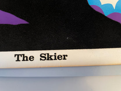 The Skier Psychedelic Flocked Blacklight Vintage Poster c. 1970