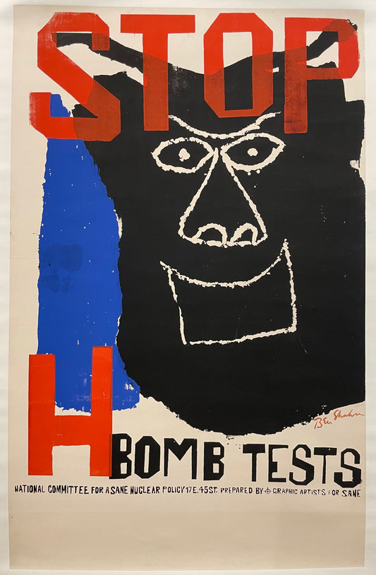 STOP the H Bomb Tests, limited edition serigraph by Ben Shahn, c.1962