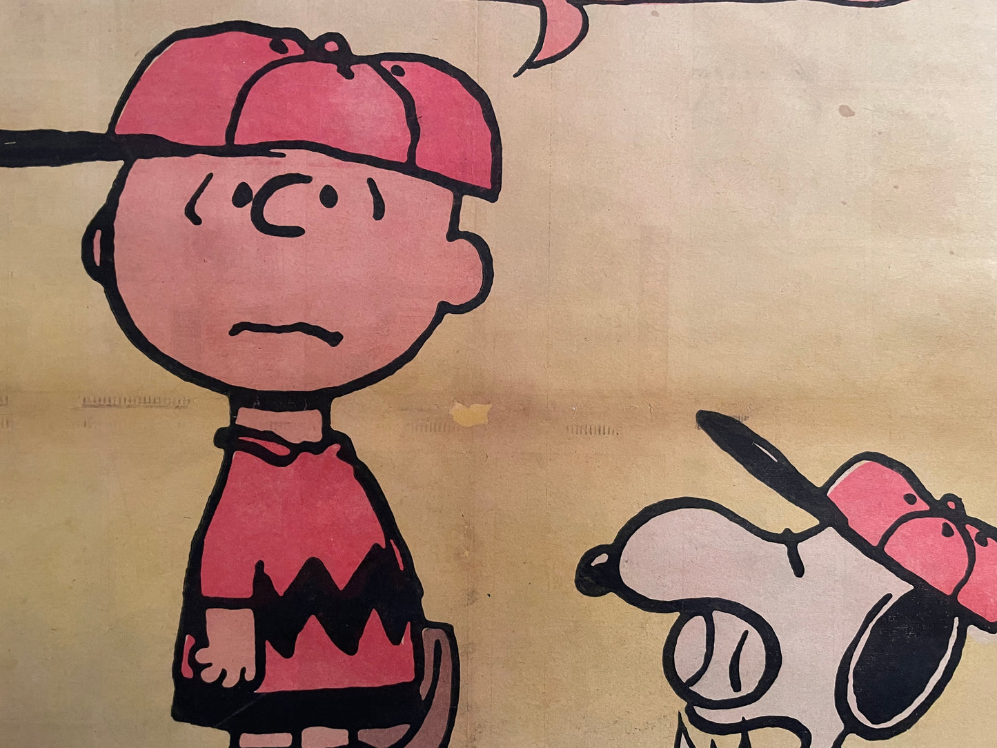 Peanuts Hang-Up No. 5: Charlie Brown and Snoopy (Drool-Ball), Original Vintage Poster, 1968 by United Feature Syndicate for Chicago Tribune