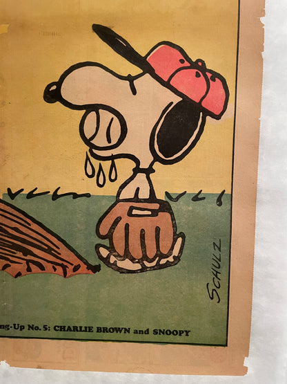 Peanuts Hang-Up No. 5: Charlie Brown and Snoopy (Drool-Ball), Original Vintage Poster, 1968 by United Feature Syndicate for Chicago Tribune