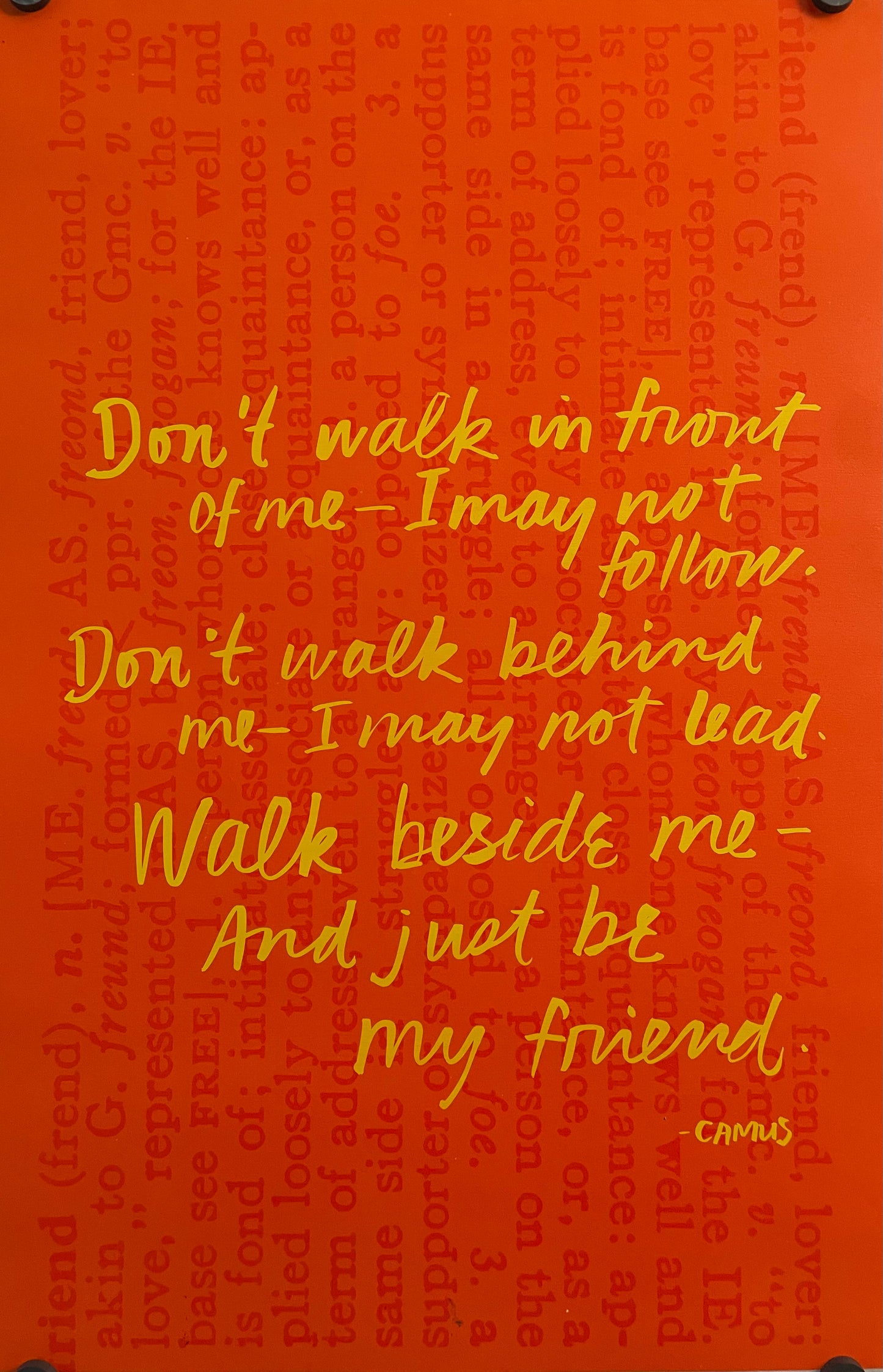 Don't Walk In Front Of Me, Argus Communications Motivational Poster 1971