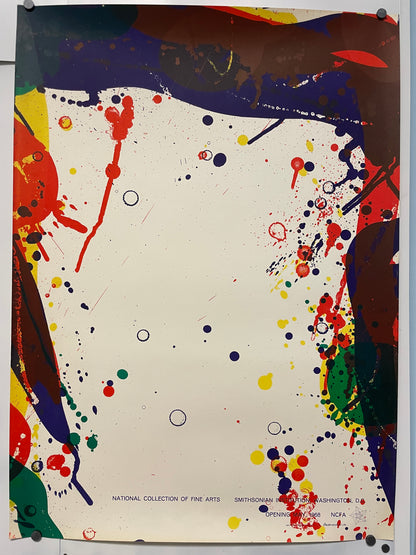 Sam Francis, Smithsonian Institution, Washington D.C., vintage lithographic exhibition poster, 1968