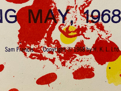 Sam Francis, Smithsonian Institution, Washington D.C., vintage lithographic exhibition poster, 1968