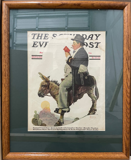 Prospector, framed vintage Saturday Evening Post cover, July 13, 1929