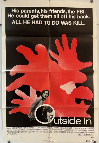 Outside In, vintage film poster (US 1 sheet), 1972