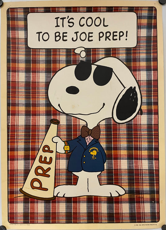 It's Cool to be Joe Prep! vintage Snoopy poster, 1965