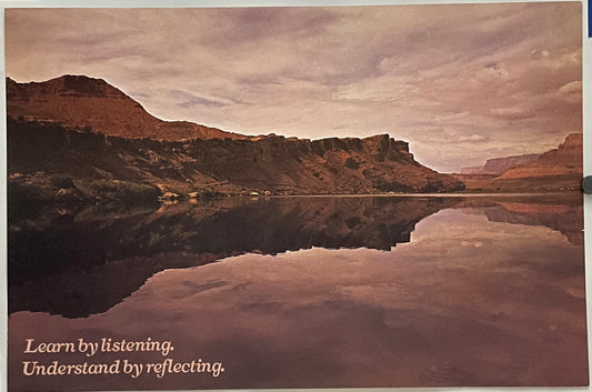 Learn By Listening. Understand By Reflecting. (#2004), vintage ARGUS poster, 1975