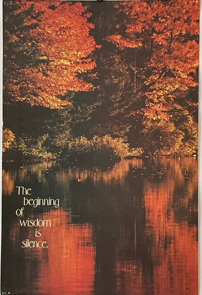 The Beginning of Wisdom is Silence (#886), vintage ARGUS poster, 1974